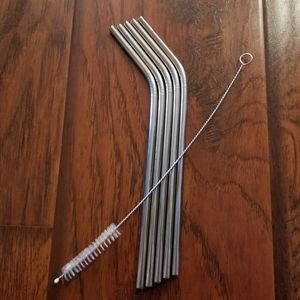 Metal Straws w/Cleaning Brush
